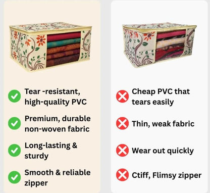 High Quality Flower Printed Saree Cover