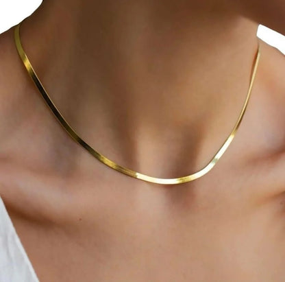 SNAKE CHAIN | Stainless Steel Gold Plated Snake Chain