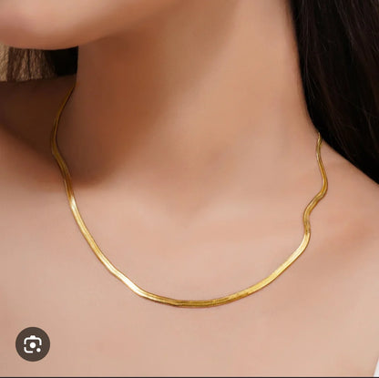 SNAKE CHAIN | Stainless Steel Gold Plated Snake Chain