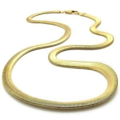 SNAKE CHAIN | Stainless Steel Gold Plated Snake Chain