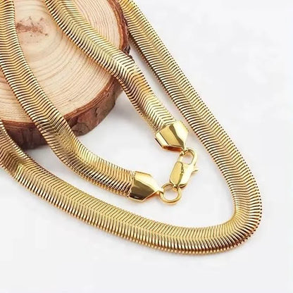 SNAKE CHAIN | Stainless Steel Gold Plated Snake Chain