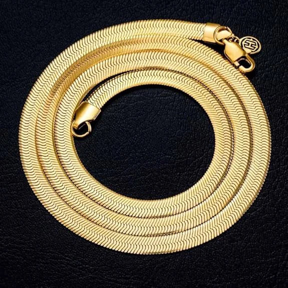 SNAKE CHAIN | Stainless Steel Gold Plated Snake Chain