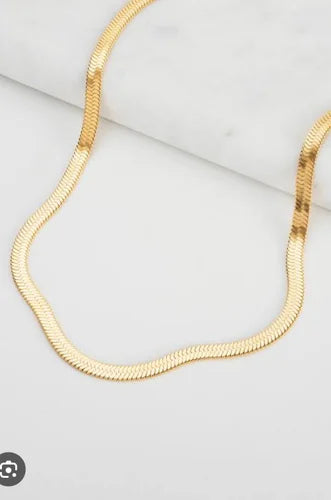 SNAKE CHAIN | Stainless Steel Gold Plated Snake Chain